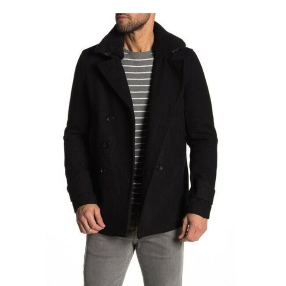 Slate & Stone Wool Blend Double Breasted Peacoat